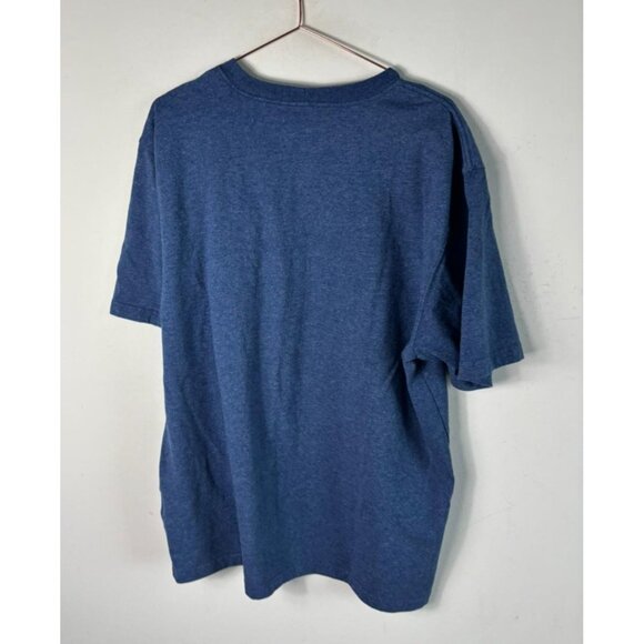 Carhartt Mens Logo T-Shirt Blue Loose Fit Short Sleeve Workwear Size L - Picture 2 of 6